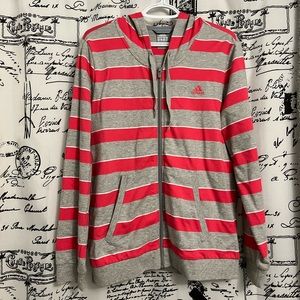 ADIDAS ZIP UP SWEATER WITH HOOD